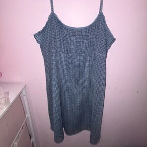 coquette blue plaid baby doll dress